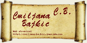 Cmiljana Bajkić vizit kartica